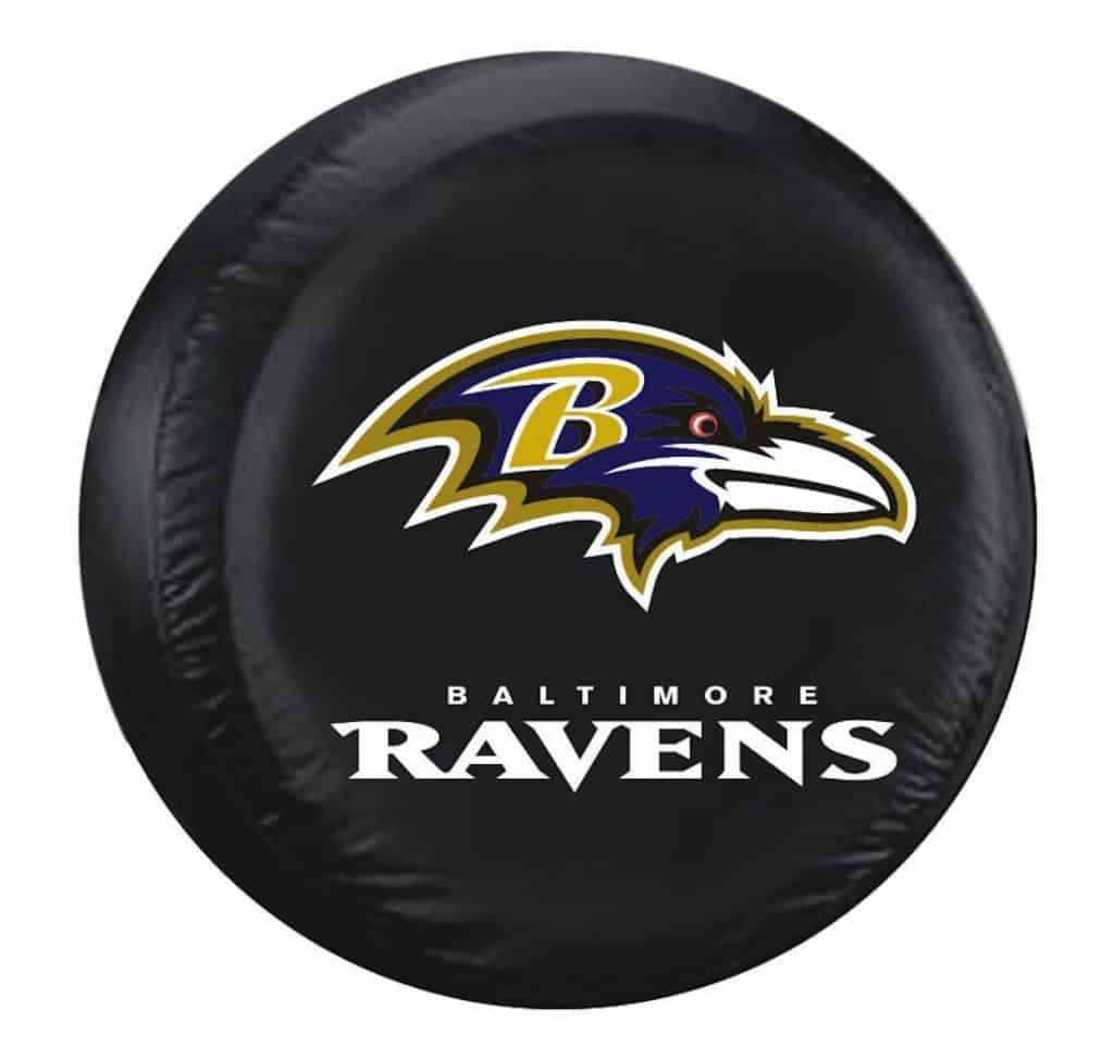 Baltimore Ravens Black Tire Cover - Size Large