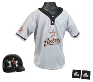 Houston Astros Baseball Helmet and Jersey Set