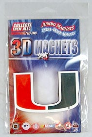 Miami Hurricanes Jumbo 3D Magnet