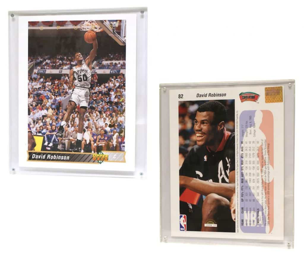San Antonio Spurs David Robinson 8"x10" Upper Deck Blow-Up Card with Acrylic Display