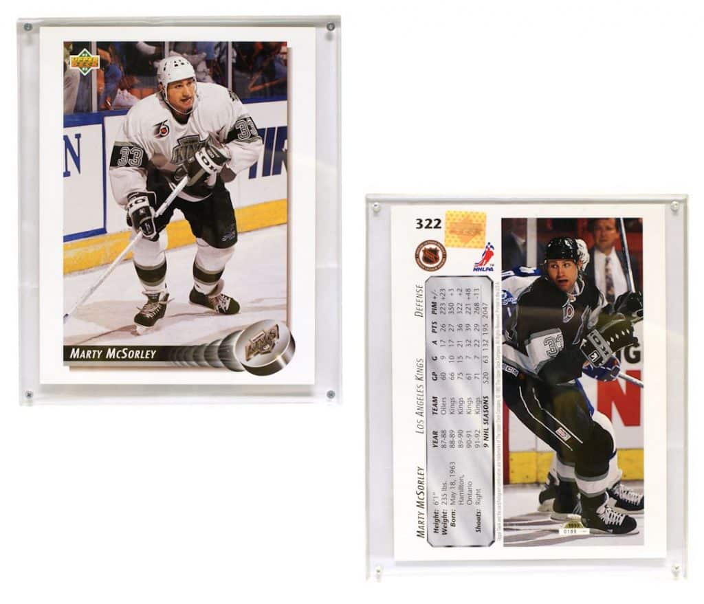 Los Angeles Kings Marty McSorley 8"x10" Upper Deck Blow-Up Card with Acrylic Display