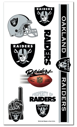 Oakland Raiders Temporary Tattoos