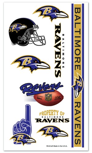 Baltimore Ravens Temporary Tattoos
