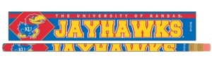 Kansas Jayahawks Pencil 6 Pack
