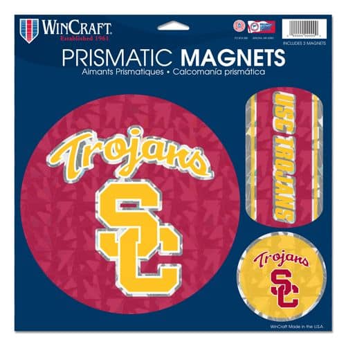 USC Trojans Magnets - 11"x11 Prismatic Sheet
