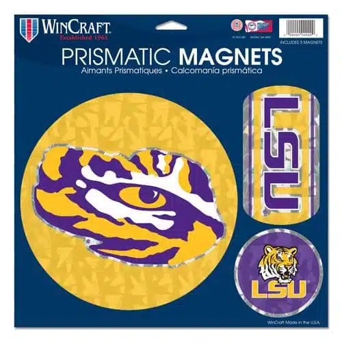 LSU Tigers Magnets - 11"x11 Prismatic Sheet
