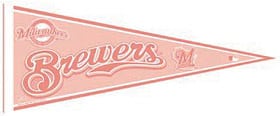 Milwaukee Brewers Pennant - Pink