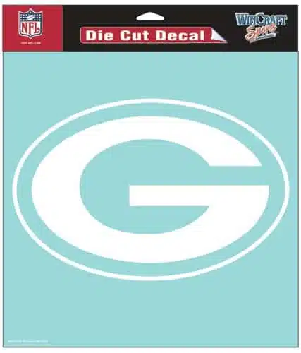 Green Bay Packers Die-Cut Decal - 8"x8" White