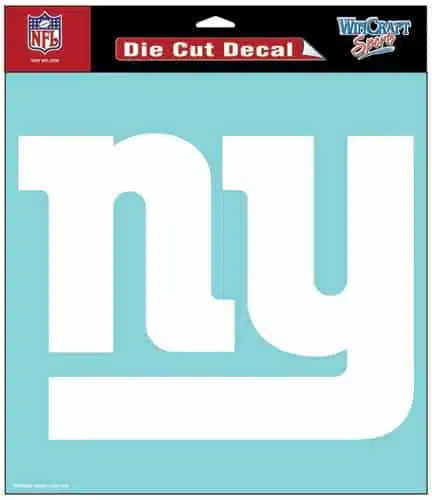 New York Giants Die-Cut Decal - 8"x8" White