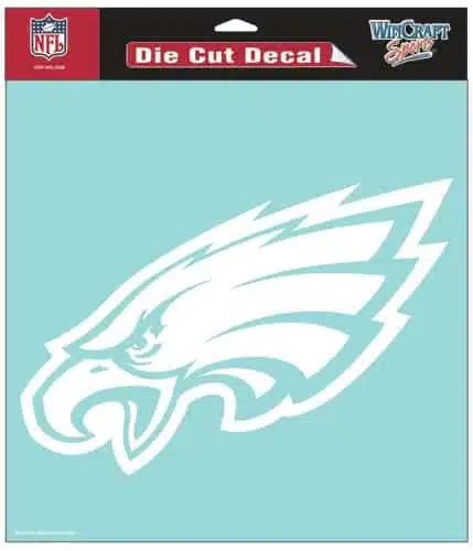 Philadelphia Eagles Die-Cut Decal - 8"x8" White