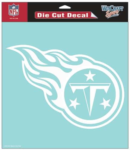 Tennessee Titans Die-Cut Decal - 8"x8" White