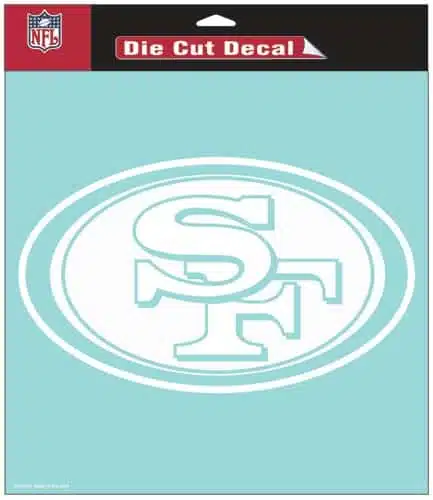 San Francisco 49ers Die-Cut Decal - 8"x8" White