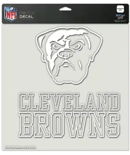 Cleveland Browns Die-Cut Decal - 8"x8" White