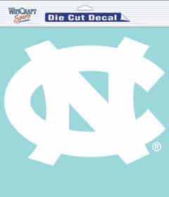 North Carolina Tar Heels Die-Cut Decal - 8"x8" White