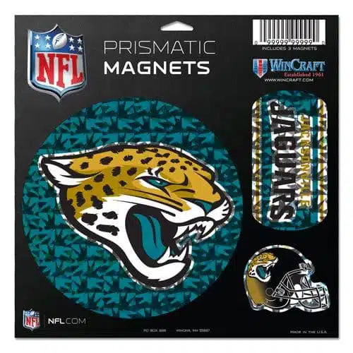 Jacksonville Jaguars Magnets - 11"x11 Prismatic Sheet