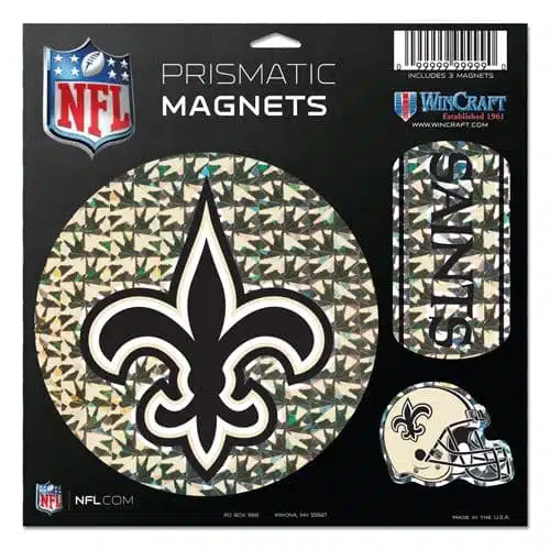 New Orleans Saints Magnets - 11"x11 Prismatic Sheet