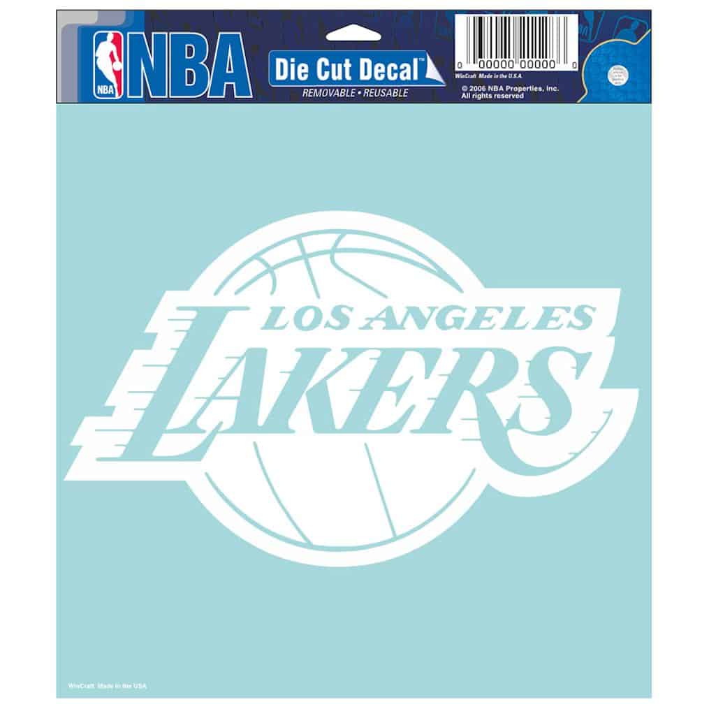 Los Angeles Lakers Die-cut Decal - 8"x8" White