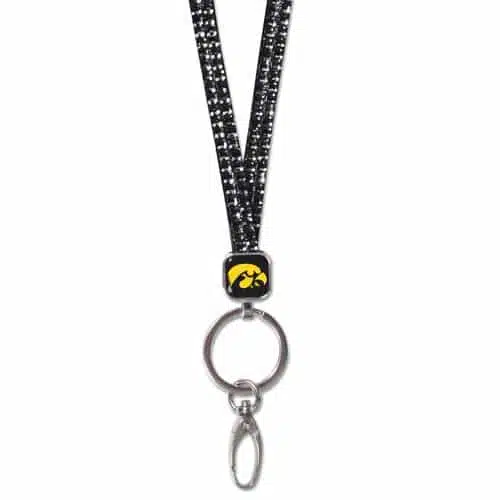 Iowa Hawkeyes Lanyard - Crystal Bling