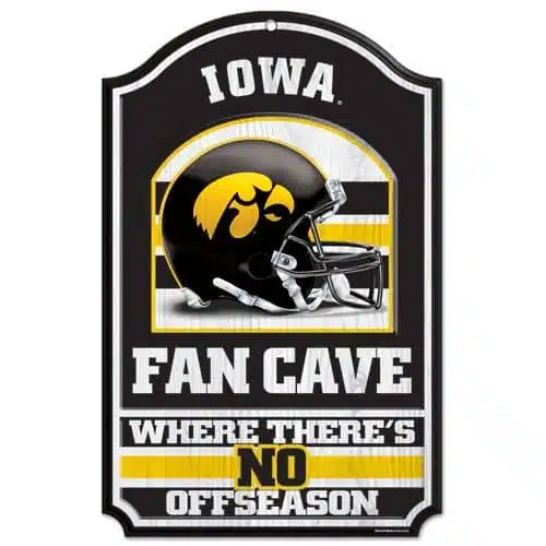 Iowa Hawkeyes Wood Sign - Fan Cave