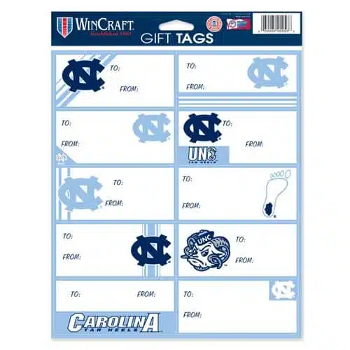 North Carolina Tar Heels Gift Tags