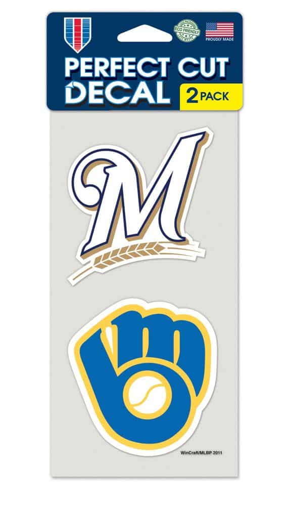 Milwaukee Brewers Set of 2 Die Cut Decals