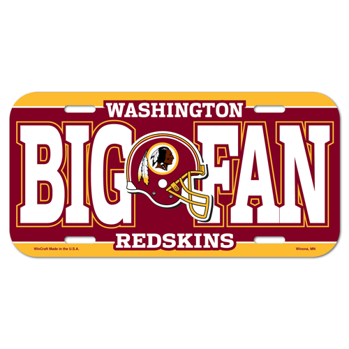 Washington Redskins License Plate