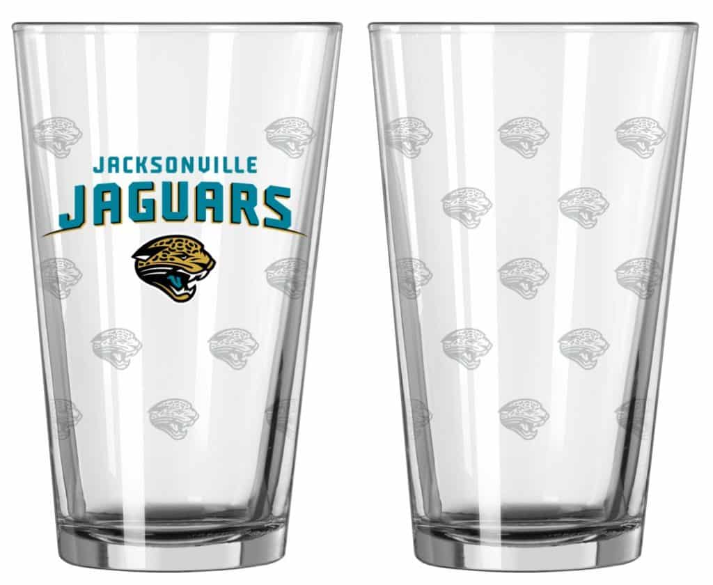 Jacksonville Jaguars Satin Etch Pint Glass Set