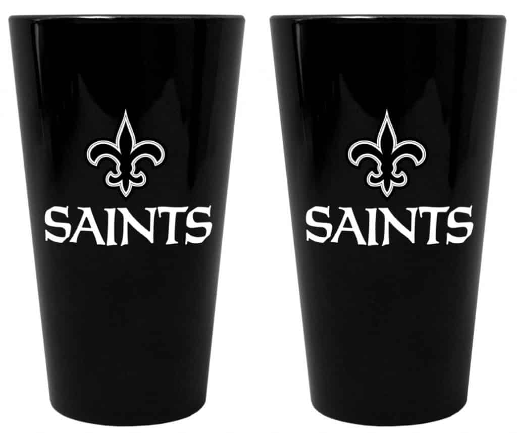 New Orleans Saints Lusterware Pint Glass - Set of 2