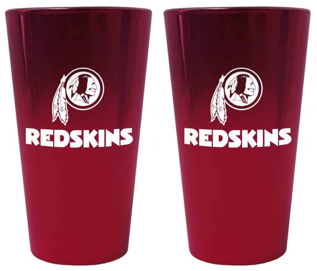 Washington Redskins Lusterware Pint Glass - Set of 2