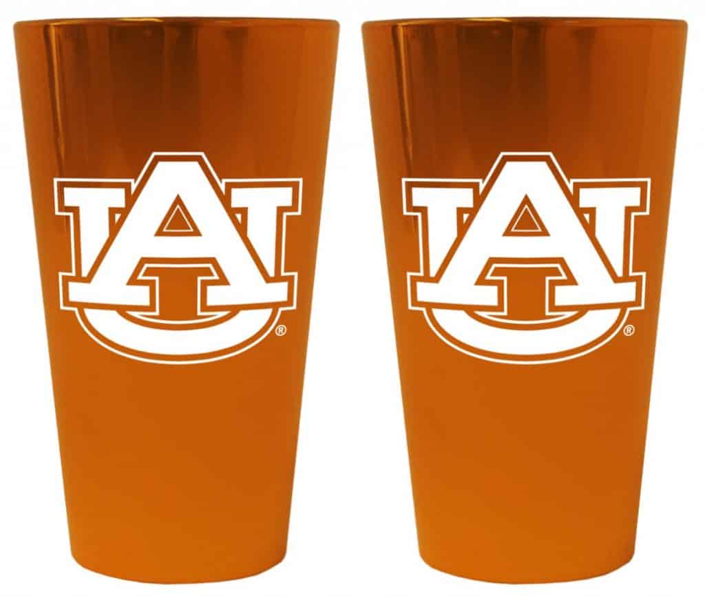 Auburn Tigers Lusterware Pint Glass - Set of 2