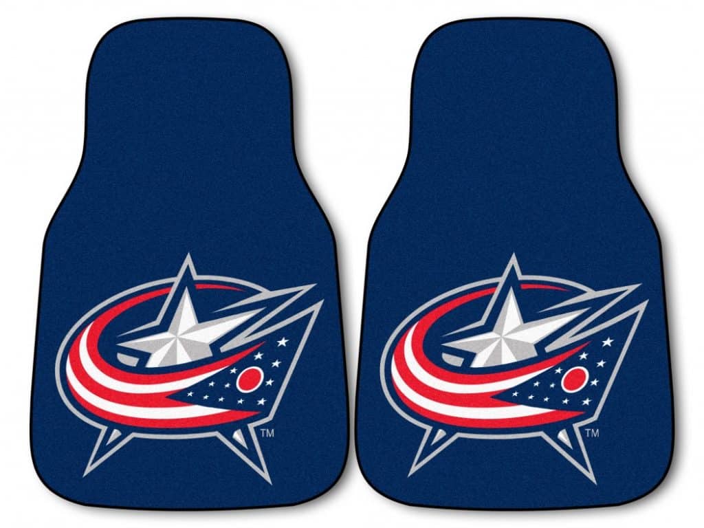 Columbus Blue Jackets Printed Carpet Car Mat 2 Piece Set