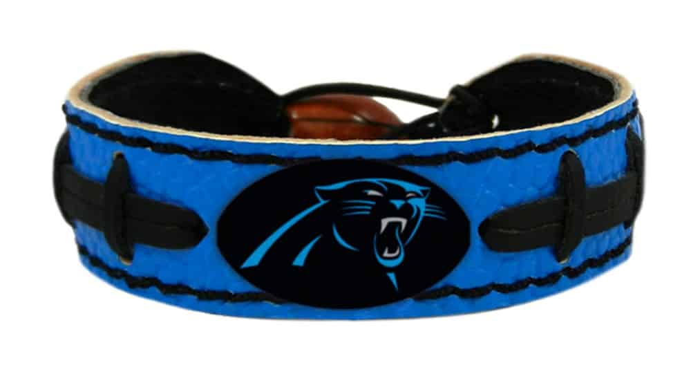 Carolina Panthers Team Color Football Bracelet