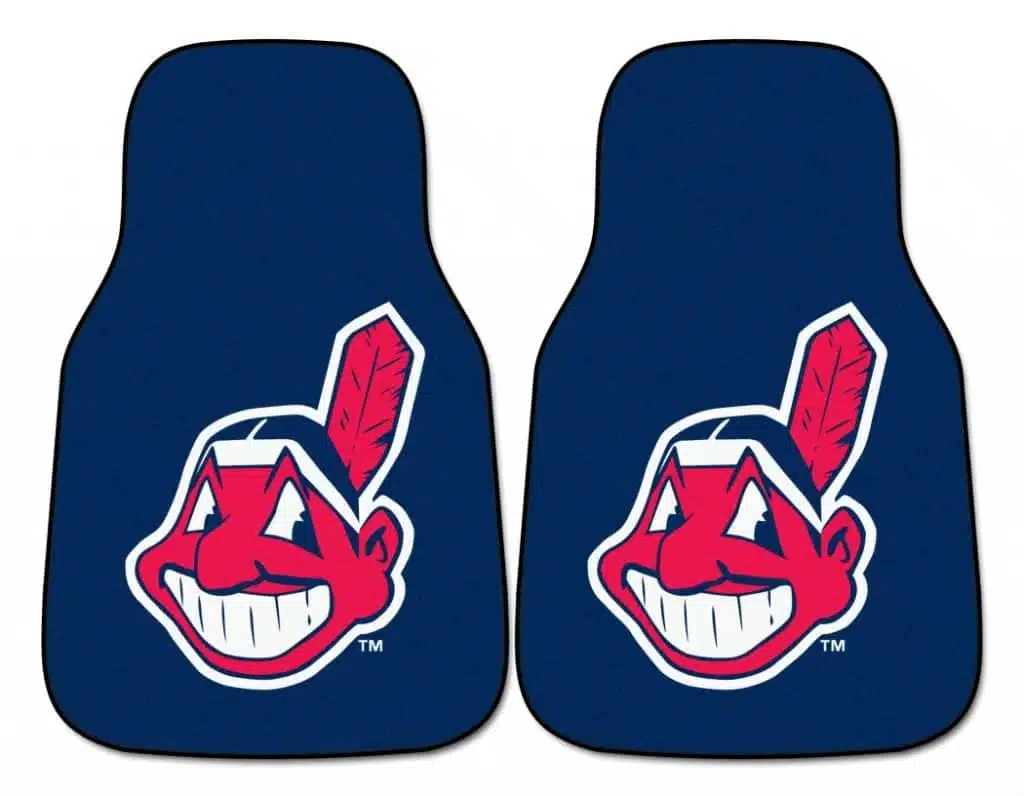 Cleveland Indians Printed Carpet Car Mat 2 Piece Set