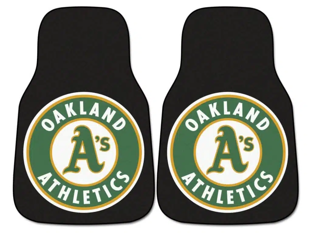 Oakland Athletics Printed Carpet Car Mat 2 Piece Set