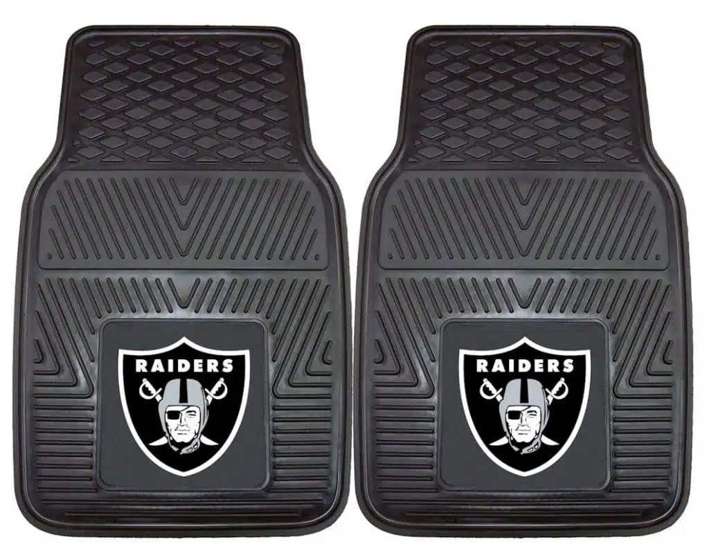 Oakland Raiders Heavy Duty Vinyl Front Seat 2 Piece Car Mat Set