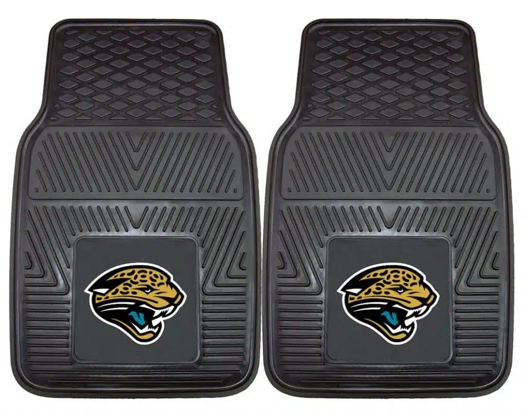 Jacksonville Jaguars Heavy Duty Vinyl Front Seat 2 Piece Car Mat Set
