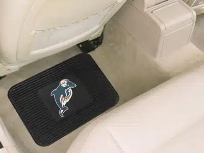 Miami Dolphins Heavy Duty Vinyl Rear Seat Car Utility Mat - 2012 Logo