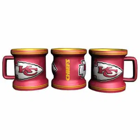 Kansas City Chiefs Sculpted Mini Mug Shot Glass
