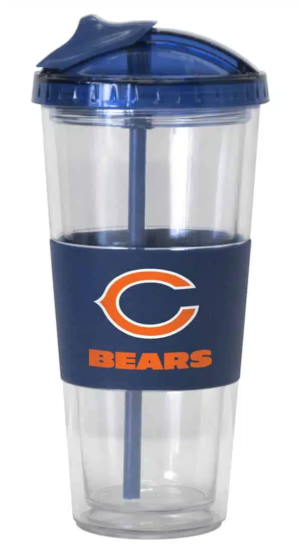 Chicago Bears No Spill Straw Tumbler