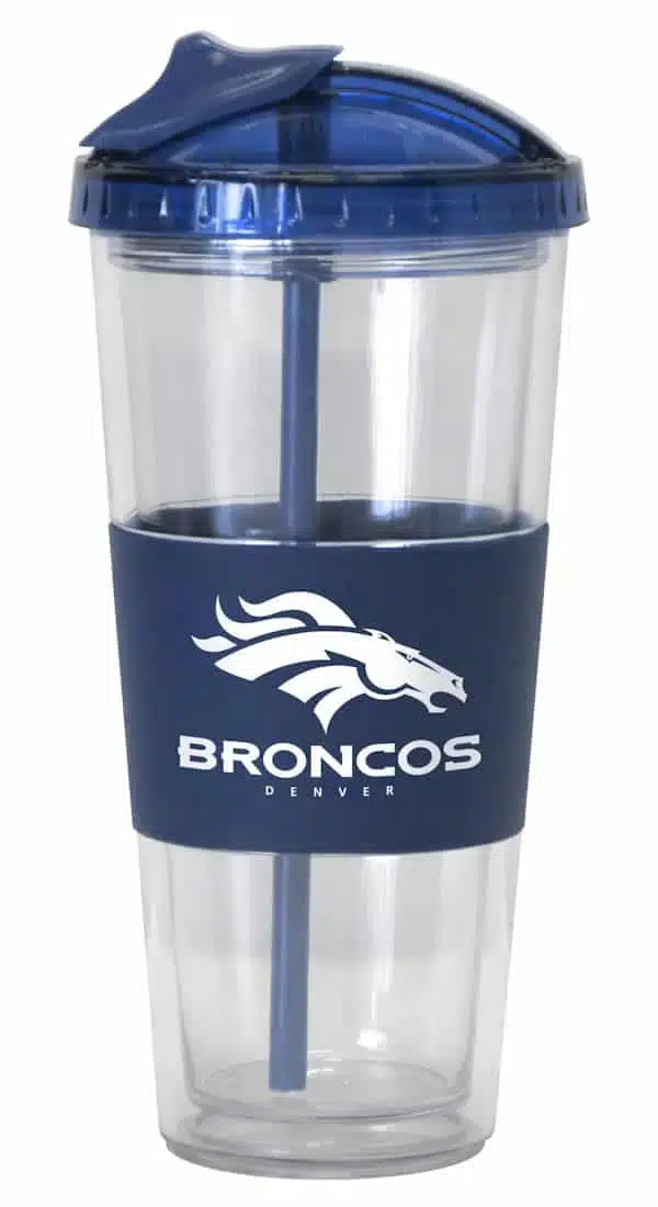 Denver Broncos No Spill Straw Tumbler