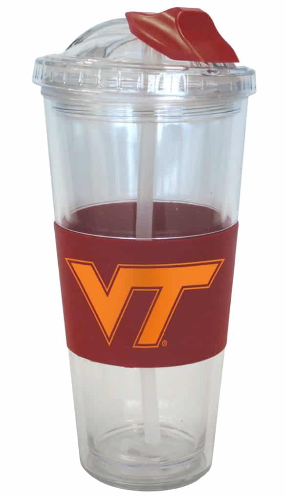 Virginia Tech Hokies No Spill Straw Tumbler