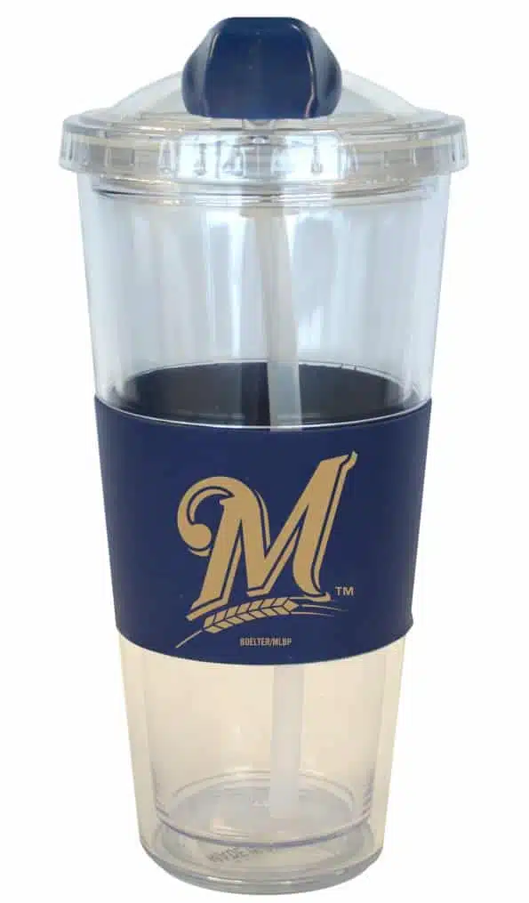 Milwaukee Brewers No Spill Straw Tumbler