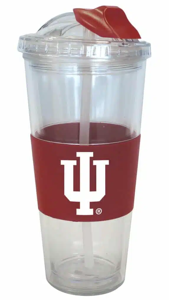 Indiana Hoosiers No Spill Straw Tumbler