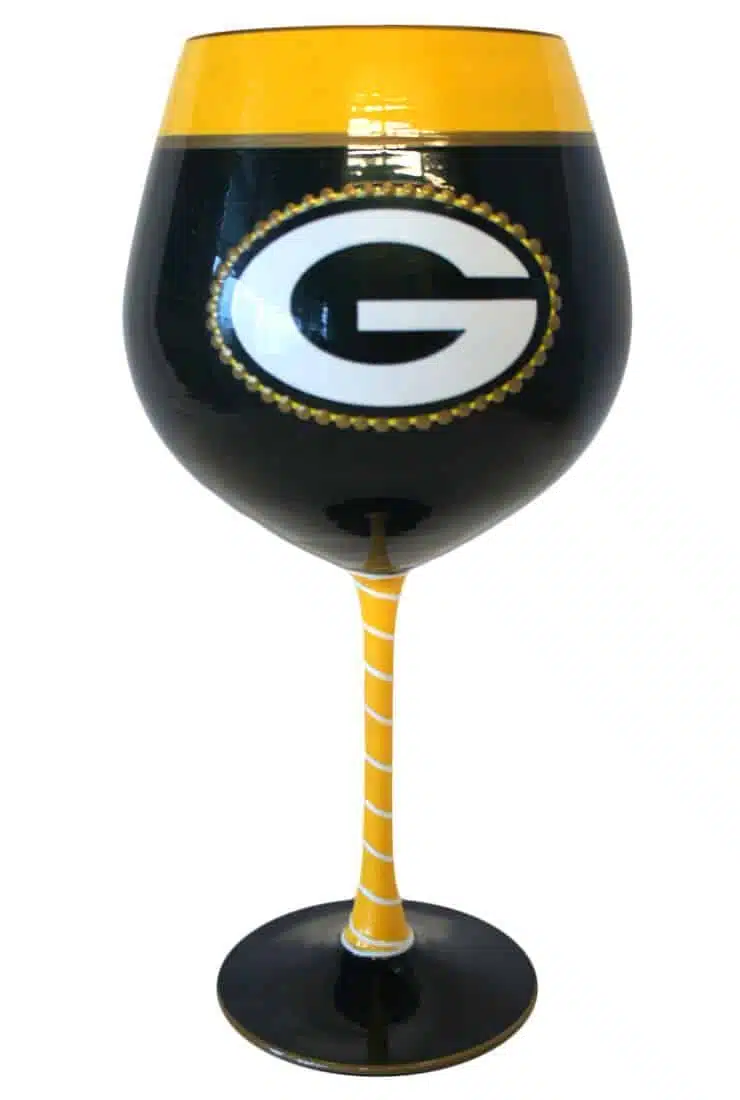 Green Bay Packers Artisan Wine Glass