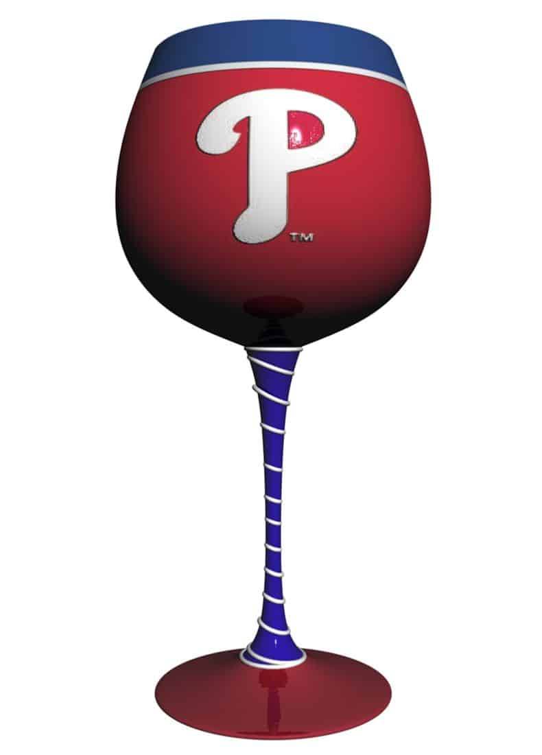 Philadelphia Phillies Artisan Wine Glass