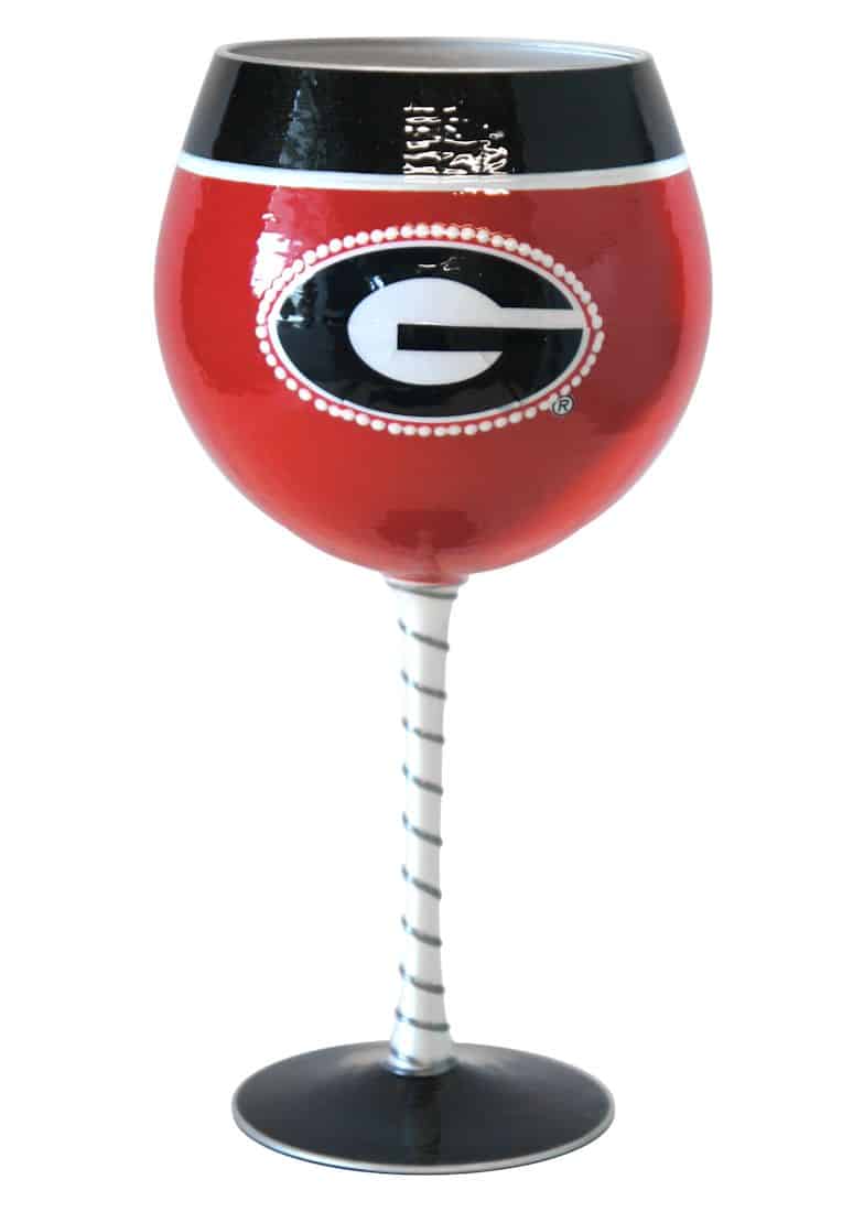 Georgia Bulldogs Artisan Wine Glass