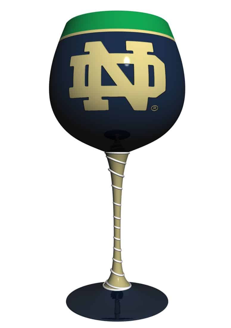 Notre Dame Fighting Irish Artisan Wine Glass