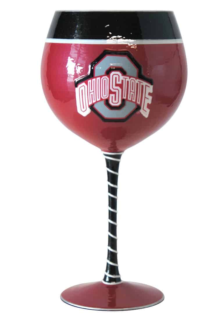Ohio State Buckeyes Artisan Wine Glass