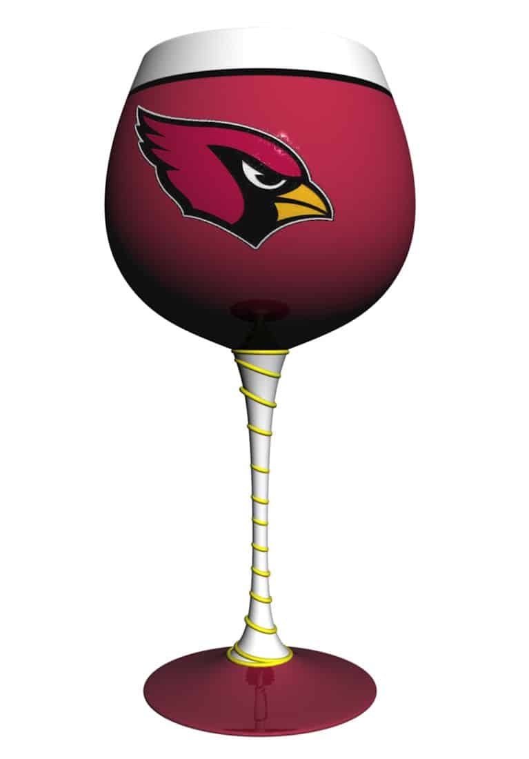 Arizona Cardinals Artisan Wine Glass