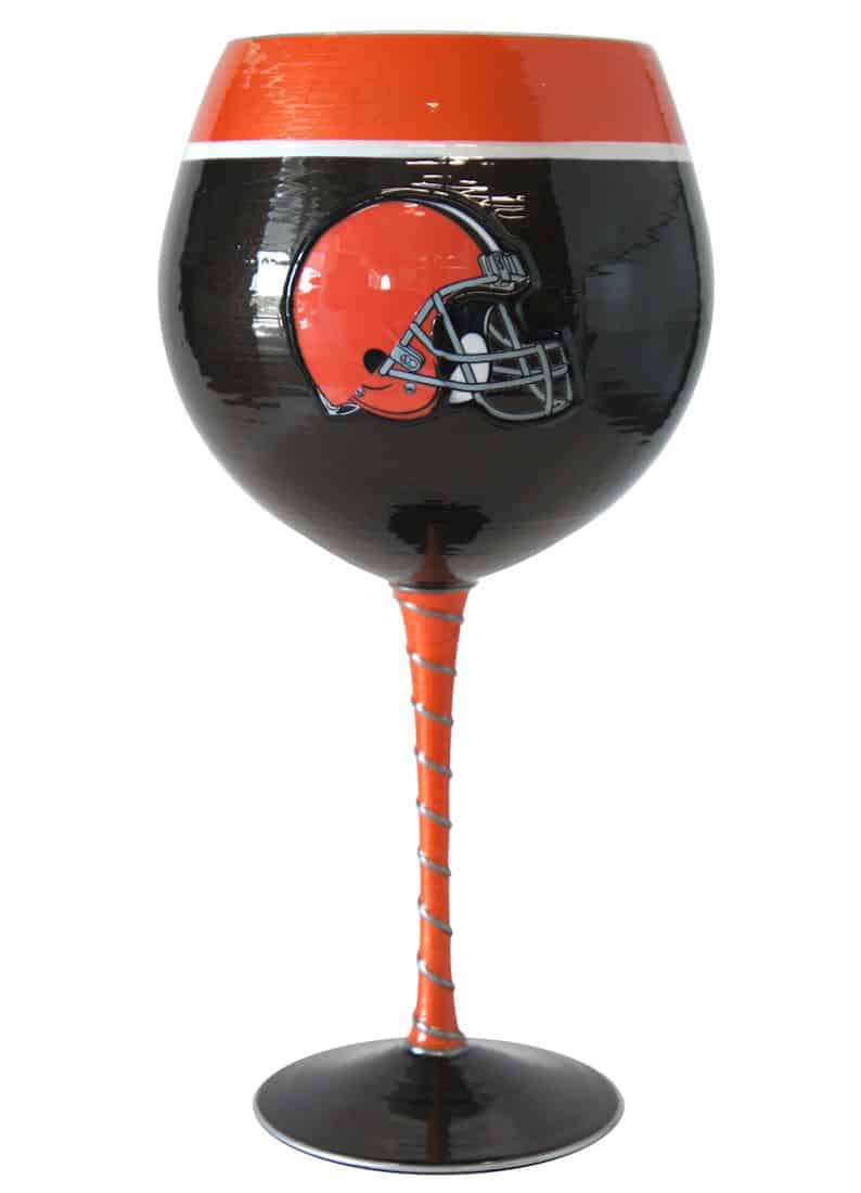 Cleveland Browns Artisan Wine Glass